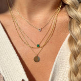 Beaded Double Wrap Medallion Necklace