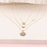 Bubble Butterfly and Diamond Station Necklace