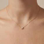 Yellow Gold Diamond Butterfly Station Necklace