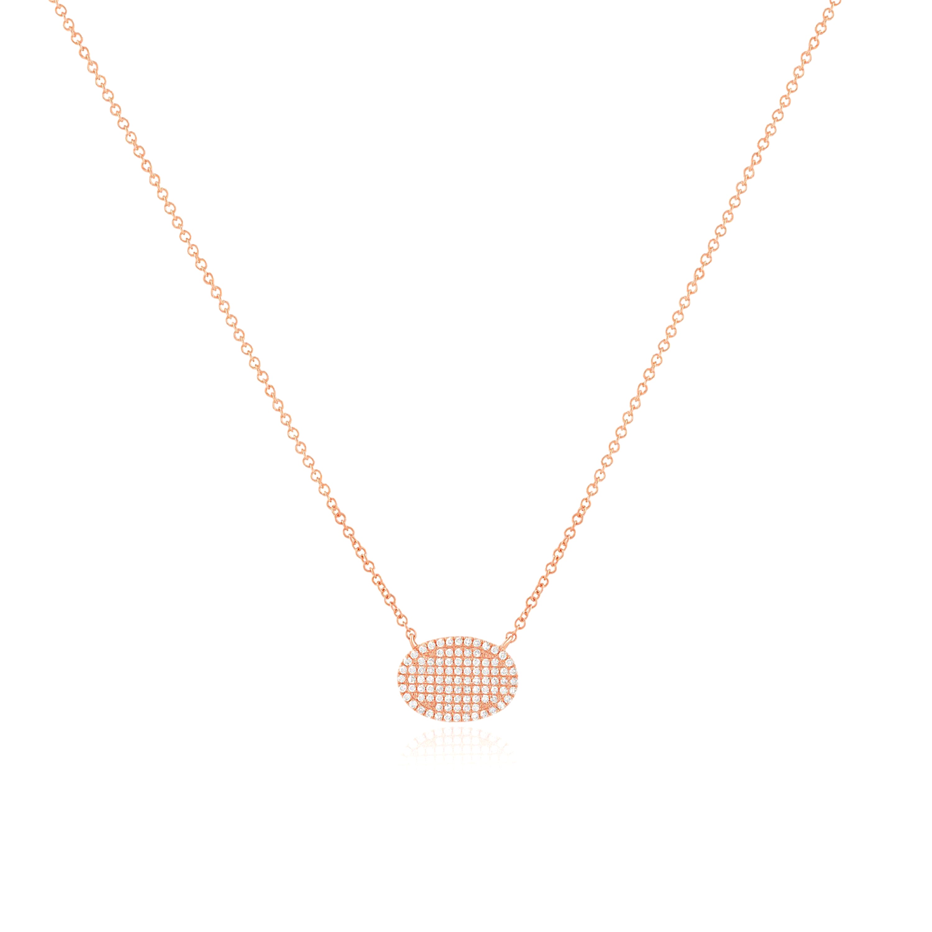 Oval Diamond Pavé Station Necklace Necklaces Estella Collection #product_description# 17707 14k Diamond Gemstone #tag4# #tag5# #tag6# #tag7# #tag8# #tag9# #tag10#