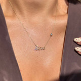 Diamond Love Necklace in Solid 14k Yellow Gold