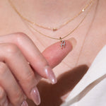 Cursive Diamond Initial Necklace - A Necklaces Estella Collection #product_description# 18557 14k Diamond Gemstone #tag4# #tag5# #tag6# #tag7# #tag8# #tag9# #tag10# 14k Yellow Gold