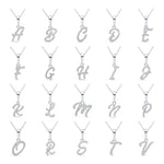 Cursive Diamond Initial Necklace - A Necklaces Estella Collection #product_description# 18557 14k Diamond Gemstone #tag4# #tag5# #tag6# #tag7# #tag8# #tag9# #tag10# 14k White Gold