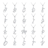 Cursive Diamond Initial Necklace - A Necklaces Estella Collection #product_description# 18557 14k Diamond Gemstone #tag4# #tag5# #tag6# #tag7# #tag8# #tag9# #tag10# 14k White Gold