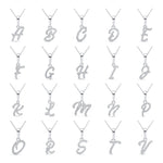 Cursive Diamond Initial Necklace - A Necklaces Estella Collection #product_description# 18557 14k Diamond Gemstone #tag4# #tag5# #tag6# #tag7# #tag8# #tag9# #tag10# 14k White Gold