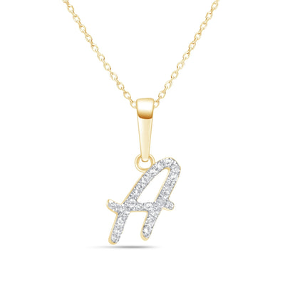 Cursive Diamond Initial Necklace - A Necklaces Estella Collection #product_description# 18557 14k Diamond Gemstone #tag4# #tag5# #tag6# #tag7# #tag8# #tag9# #tag10# 14k Yellow Gold