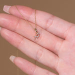 Cursive Diamond Initial Necklace - A Necklaces Estella Collection #product_description# 18557 14k Diamond Gemstone #tag4# #tag5# #tag6# #tag7# #tag8# #tag9# #tag10# 14k Yellow Gold