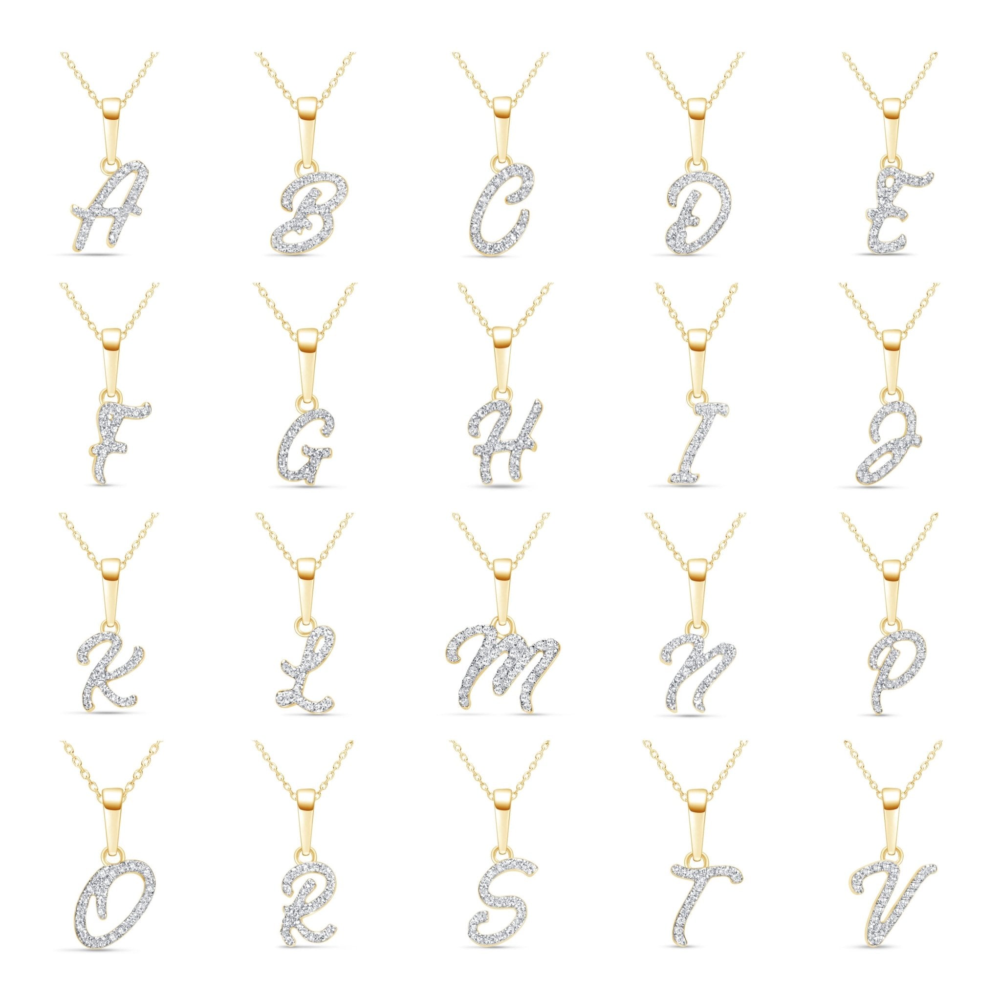 Cursive Diamond Initial Necklace - A Necklaces Estella Collection #product_description# 18557 14k Diamond Gemstone #tag4# #tag5# #tag6# #tag7# #tag8# #tag9# #tag10# 14k Yellow Gold