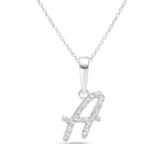 Cursive Diamond Initial Necklace - A Necklaces Estella Collection #product_description# 18557 14k Diamond Gemstone #tag4# #tag5# #tag6# #tag7# #tag8# #tag9# #tag10# 14k White Gold