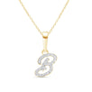 Cursive Diamond Initial Necklace - B Necklaces Estella Collection #product_description# 18557 14k Diamond Gemstone #tag4# #tag5# #tag6# #tag7# #tag8# #tag9# #tag10# 14k Yellow Gold