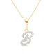 Cursive Diamond Initial Necklace - B Necklaces Estella Collection #product_description# 18557 14k Diamond Gemstone #tag4# #tag5# #tag6# #tag7# #tag8# #tag9# #tag10# 14k Yellow Gold