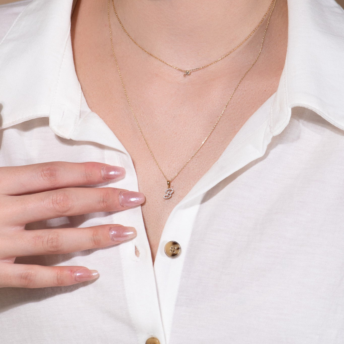 Cursive Diamond Initial Necklace - B Necklaces Estella Collection #product_description# 18557 14k Diamond Gemstone #tag4# #tag5# #tag6# #tag7# #tag8# #tag9# #tag10# 14k Yellow Gold