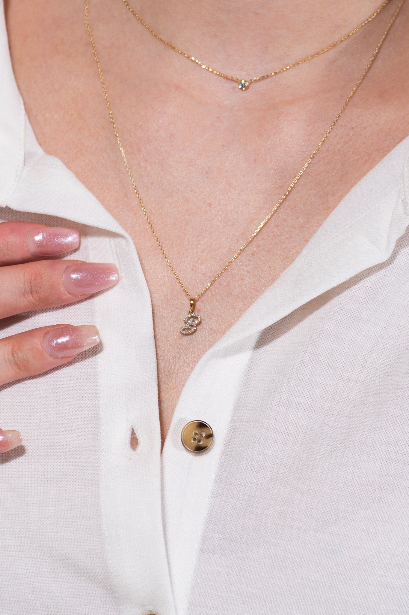Cursive Diamond Initial Necklace - B Necklaces Estella Collection #product_description# 18557 14k Diamond Gemstone #tag4# #tag5# #tag6# #tag7# #tag8# #tag9# #tag10# 14k Yellow Gold
