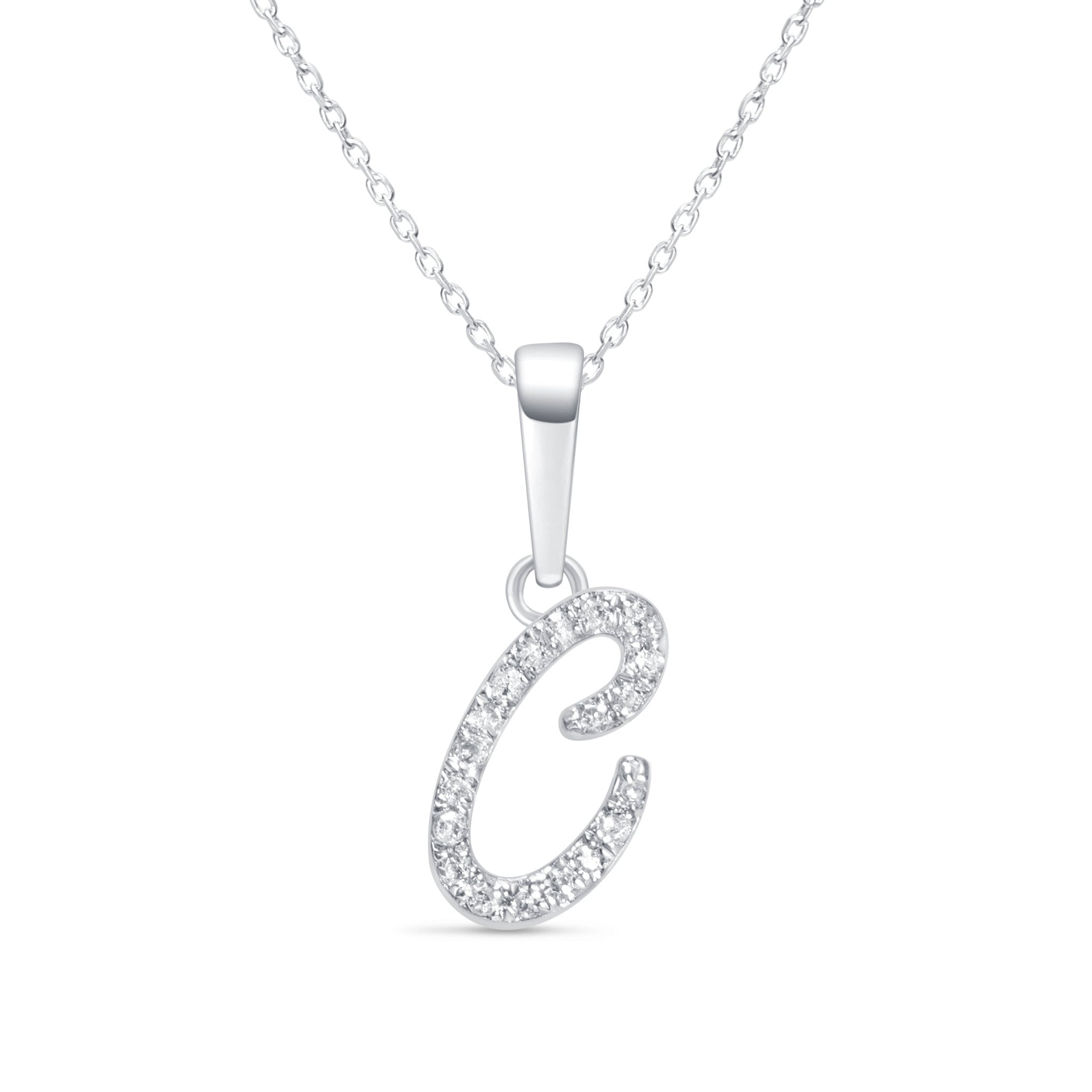 Cursive Diamond Initial Necklace - C Necklaces Estella Collection #product_description# 18557 14k Diamond Gemstone #tag4# #tag5# #tag6# #tag7# #tag8# #tag9# #tag10# 14k White Gold