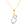 Cursive Diamond Initial Necklace - C Necklaces Estella Collection #product_description# 18557 14k Diamond Gemstone #tag4# #tag5# #tag6# #tag7# #tag8# #tag9# #tag10# 14k Yellow Gold