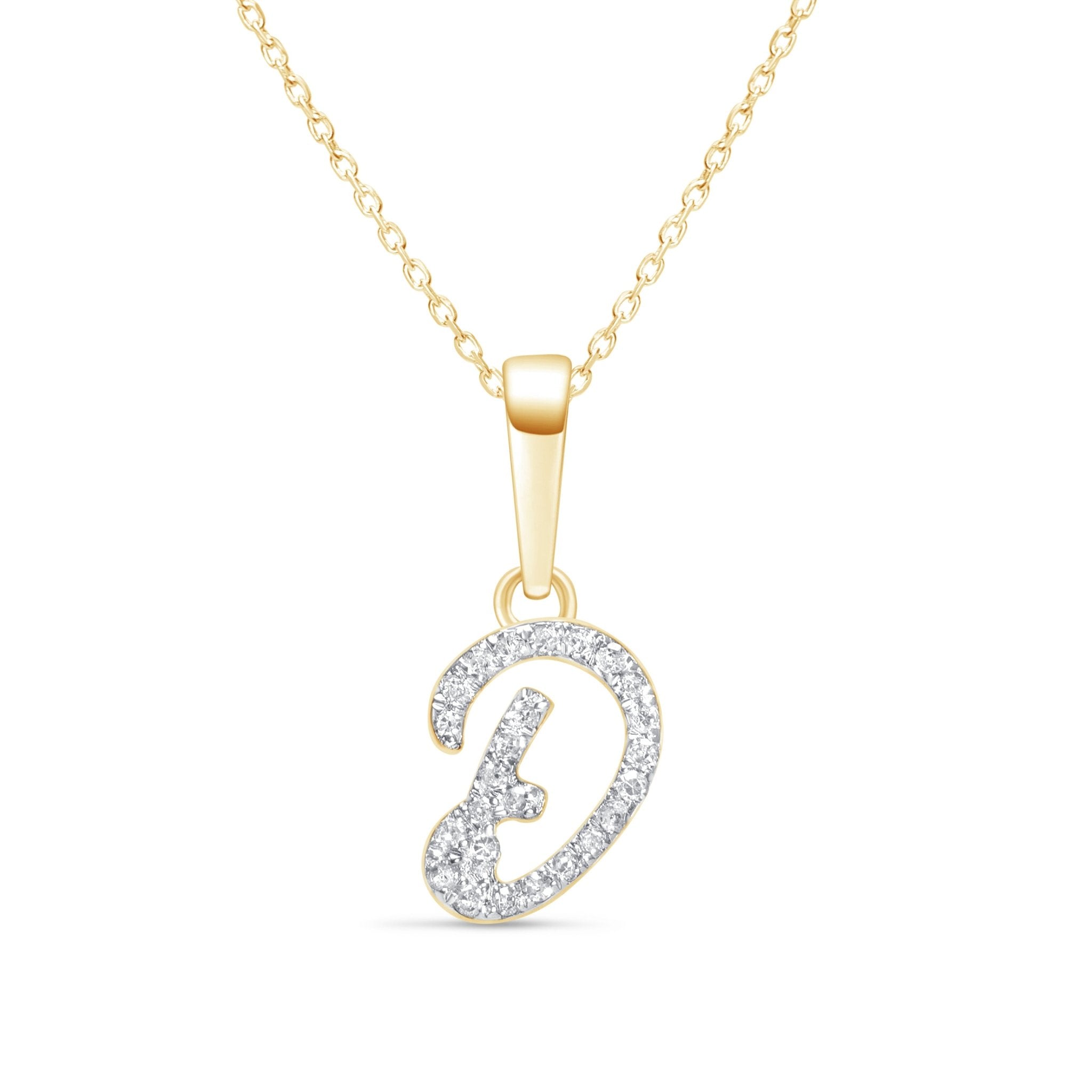 Cursive Diamond Initial Necklace - D Necklaces Estella Collection #product_description# 18557 14k Diamond Gemstone #tag4# #tag5# #tag6# #tag7# #tag8# #tag9# #tag10# 14k Yellow Gold