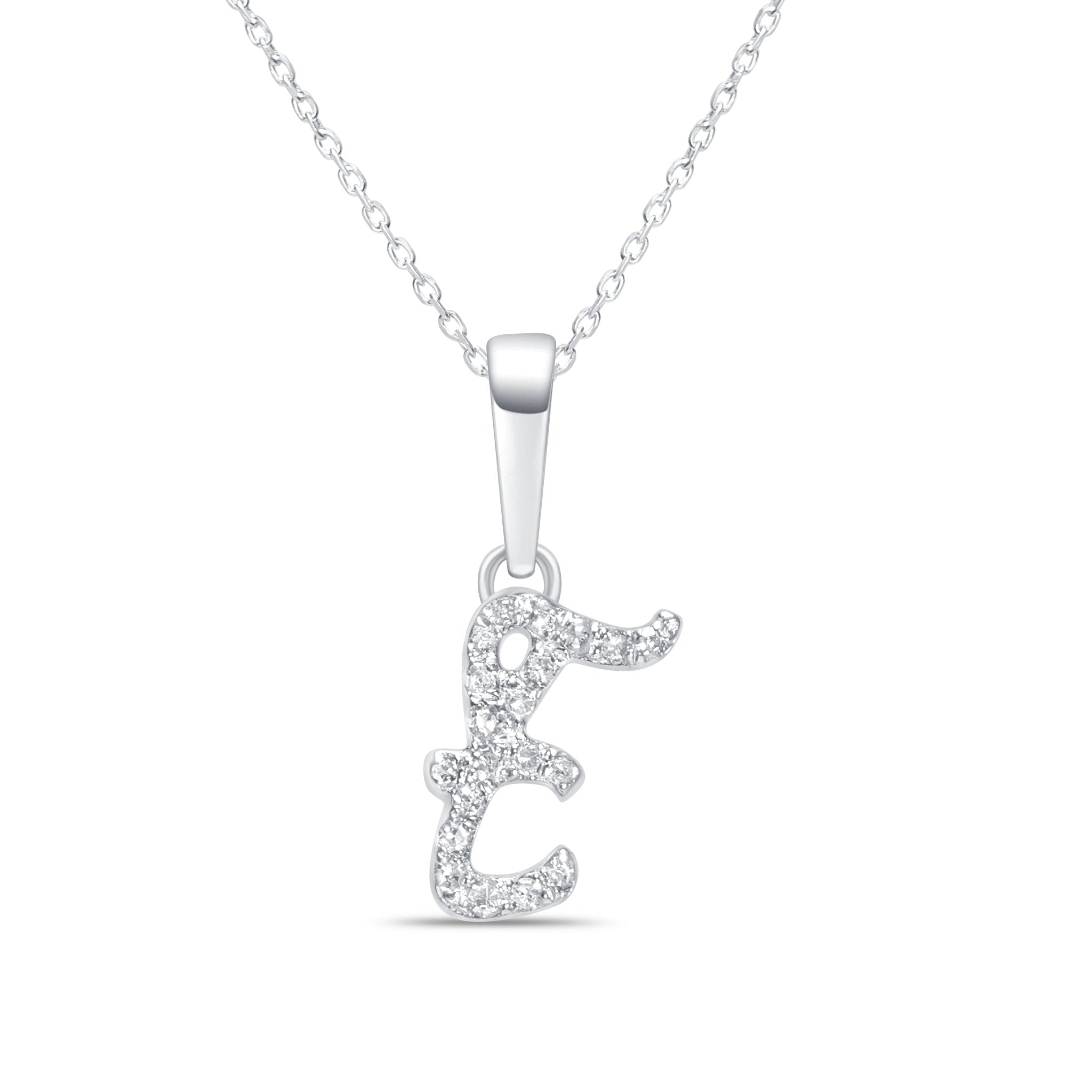 Cursive Diamond Initial Necklace - E Necklaces Estella Collection #product_description# 18557 14k Diamond Gemstone #tag4# #tag5# #tag6# #tag7# #tag8# #tag9# #tag10# 14k White Gold
