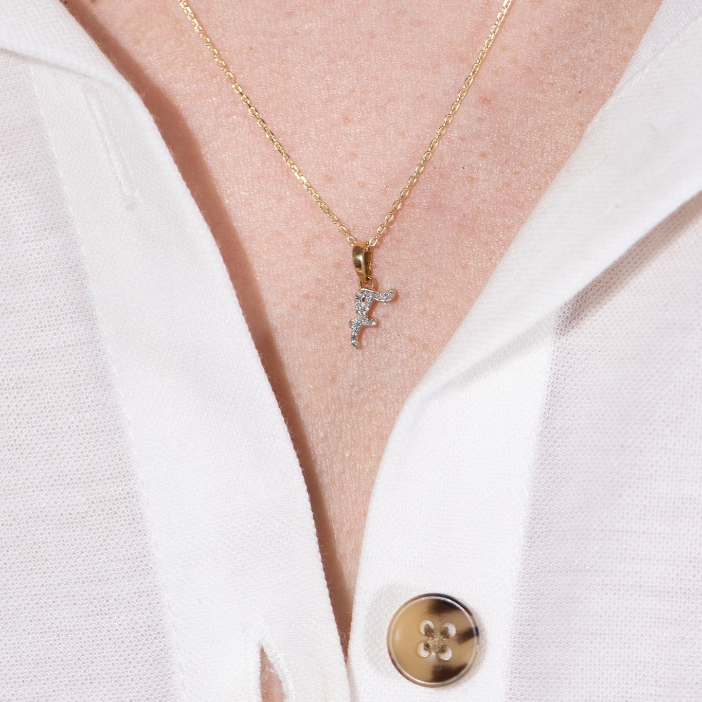 Cursive Diamond Initial Necklace - F Necklaces Estella Collection #product_description# 18557 14k Diamond Gemstone #tag4# #tag5# #tag6# #tag7# #tag8# #tag9# #tag10# 14k Yellow Gold