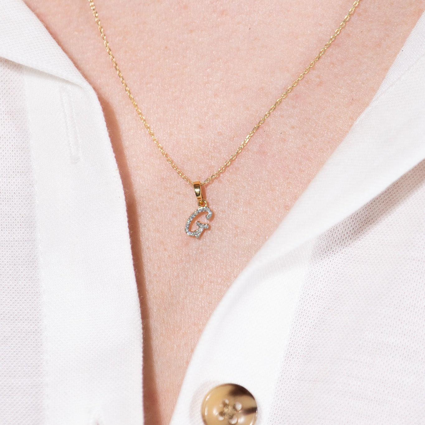 Cursive Diamond Initial Necklace - G Necklaces Estella Collection #product_description# 18557 14k Diamond Gemstone #tag4# #tag5# #tag6# #tag7# #tag8# #tag9# #tag10# 14k Yellow Gold