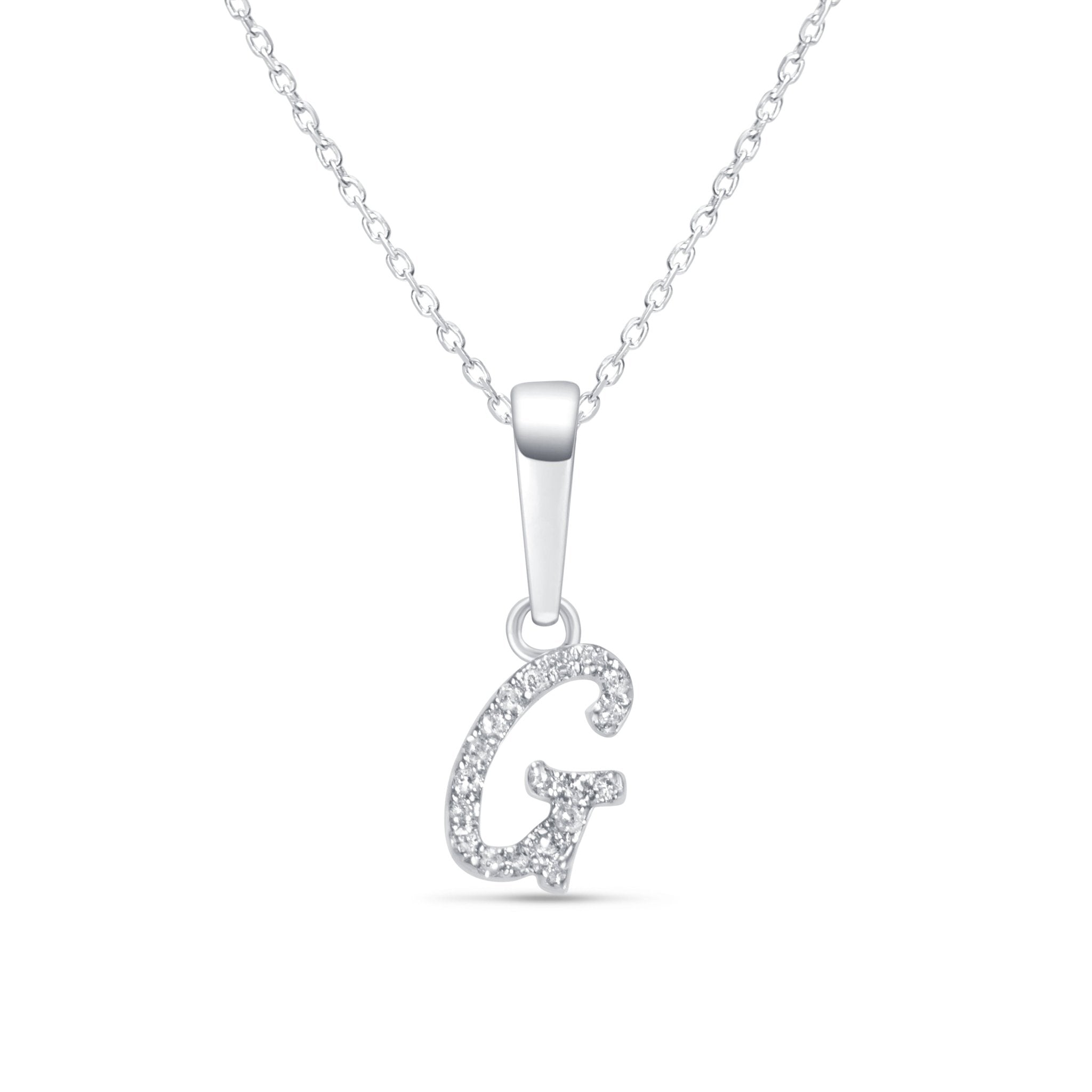 Cursive Diamond Initial Necklace - G Necklaces Estella Collection #product_description# 18557 14k Diamond Gemstone #tag4# #tag5# #tag6# #tag7# #tag8# #tag9# #tag10# 14k White Gold