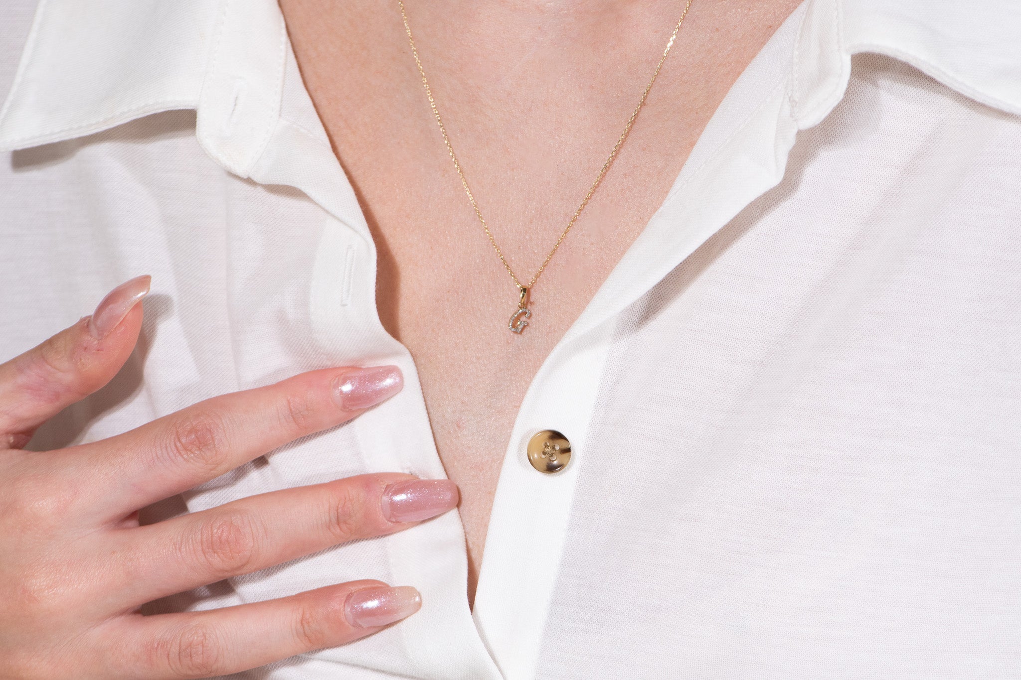 Cursive Diamond Initial Necklace - G Necklaces Estella Collection #product_description# 18557 14k Diamond Gemstone #tag4# #tag5# #tag6# #tag7# #tag8# #tag9# #tag10# 14k Yellow Gold