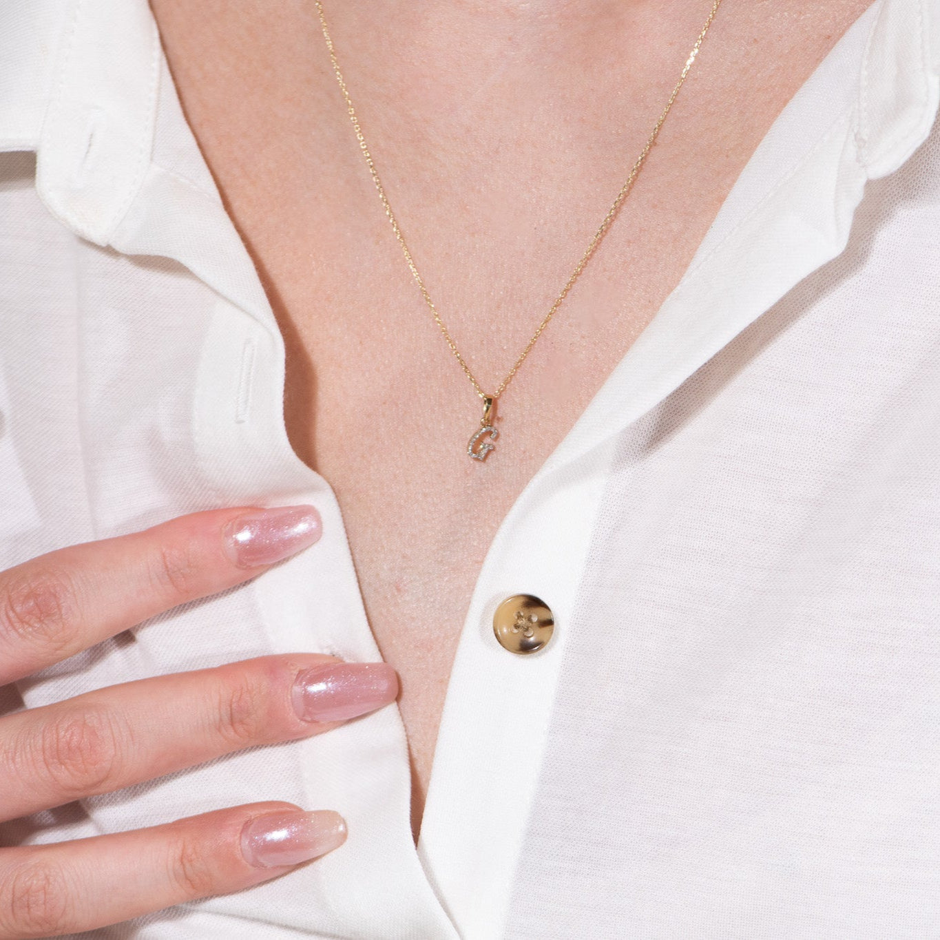 Cursive Diamond Initial Necklace - G Necklaces Estella Collection #product_description# 18557 14k Diamond Gemstone #tag4# #tag5# #tag6# #tag7# #tag8# #tag9# #tag10# 14k Yellow Gold