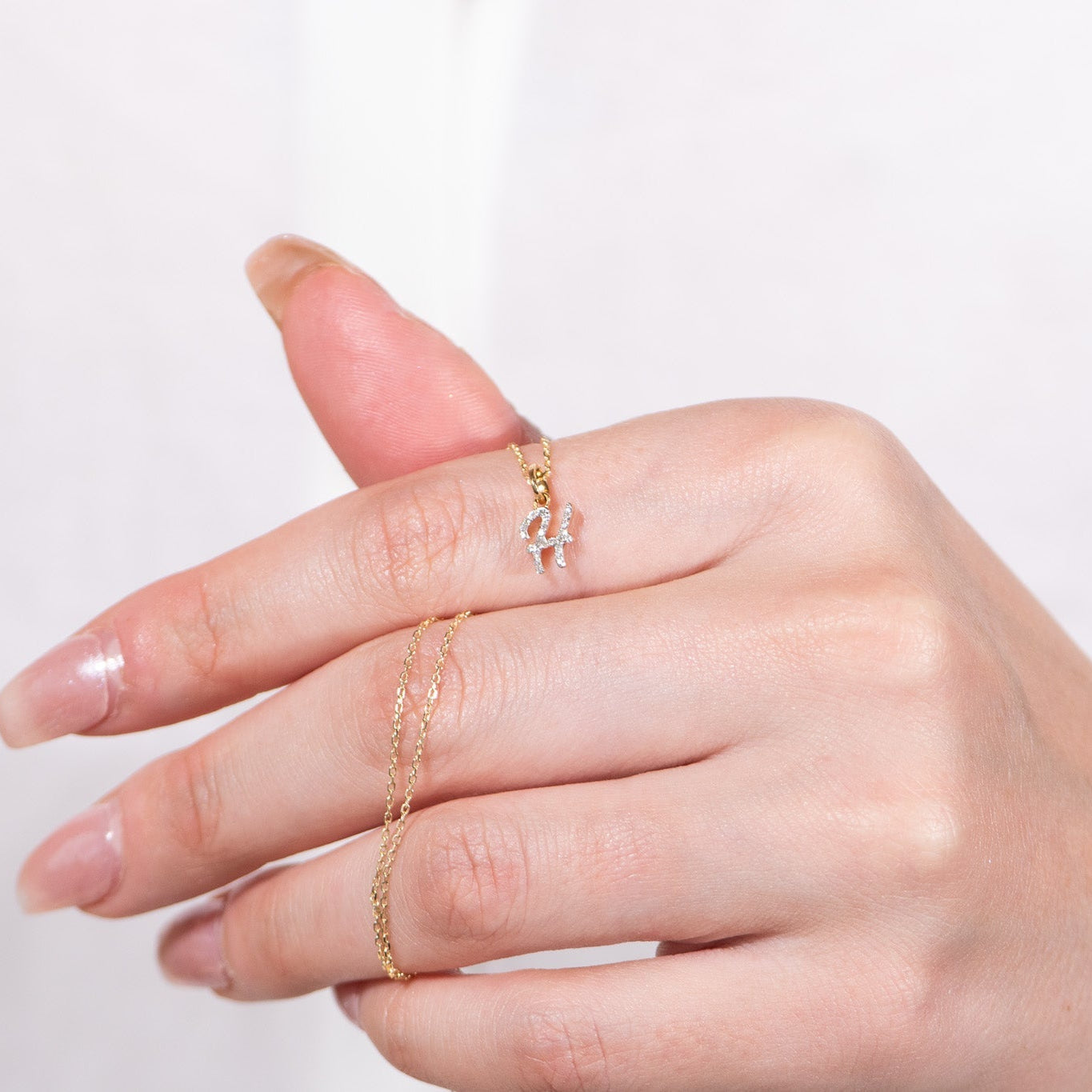 Cursive Diamond Initial Necklace - H Necklaces Estella Collection #product_description# 18557 14k Diamond Gemstone #tag4# #tag5# #tag6# #tag7# #tag8# #tag9# #tag10# 14k Yellow Gold
