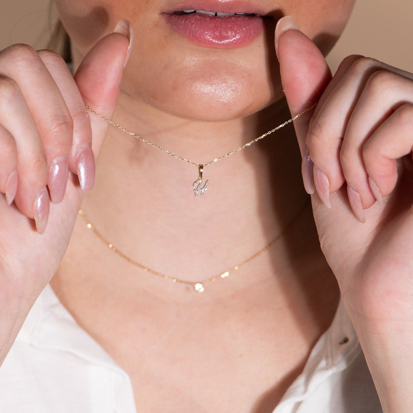 Cursive Diamond Initial Necklace - H Necklaces Estella Collection #product_description# 18557 14k Diamond Gemstone #tag4# #tag5# #tag6# #tag7# #tag8# #tag9# #tag10# 14k Yellow Gold