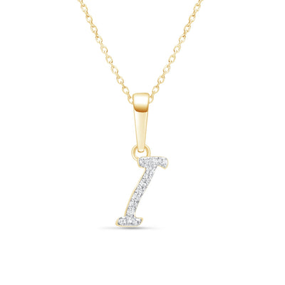 Cursive Diamond Initial Necklace - I Necklaces Estella Collection #product_description# 18557 14k Diamond Gemstone #tag4# #tag5# #tag6# #tag7# #tag8# #tag9# #tag10# 14k Yellow Gold