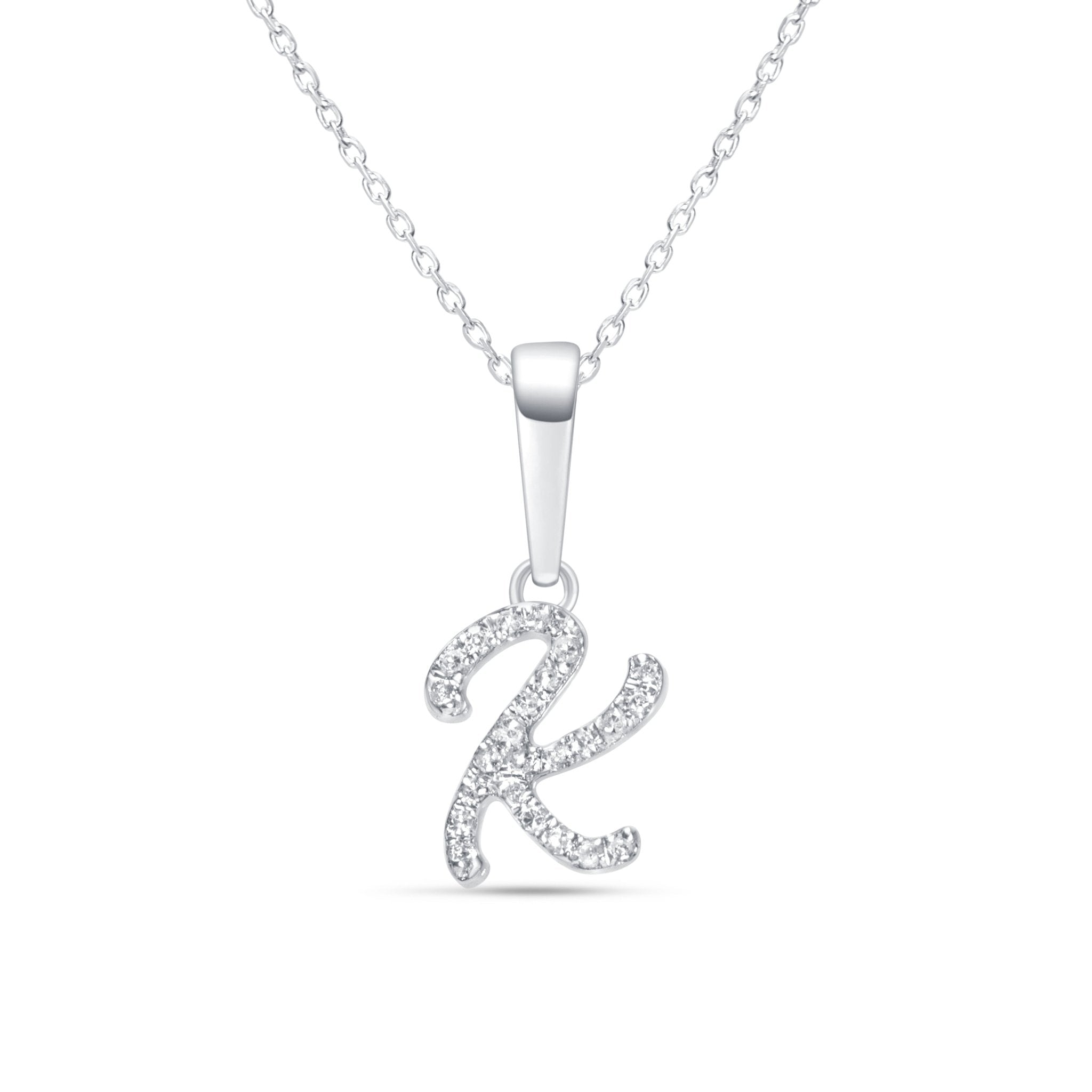Cursive Diamond Initial Necklace - K Necklaces Estella Collection #product_description# 18557 14k Diamond Gemstone #tag4# #tag5# #tag6# #tag7# #tag8# #tag9# #tag10# 14k White Gold