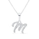 Cursive Diamond Initial Necklace - M Necklaces Estella Collection #product_description# 18557 14k Diamond Gemstone #tag4# #tag5# #tag6# #tag7# #tag8# #tag9# #tag10# 14k White Gold