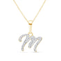 Cursive Diamond Initial Necklace - M Necklaces Estella Collection #product_description# 18557 14k Diamond Gemstone #tag4# #tag5# #tag6# #tag7# #tag8# #tag9# #tag10# 14k Yellow Gold