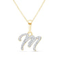 Cursive Diamond Initial Necklace - M Necklaces Estella Collection #product_description# 18557 14k Diamond Gemstone #tag4# #tag5# #tag6# #tag7# #tag8# #tag9# #tag10# 14k Yellow Gold