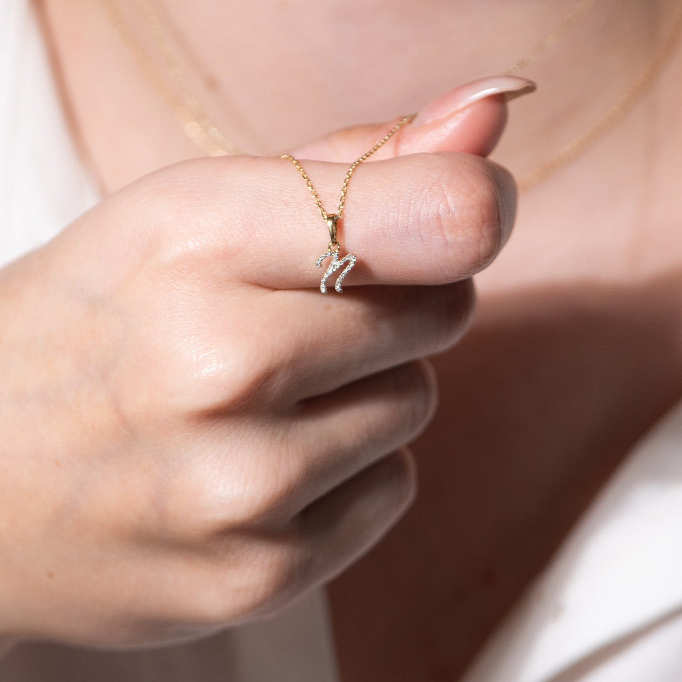 Cursive Diamond Initial Necklace - N Necklaces Estella Collection #product_description# 18557 14k Diamond Gemstone #tag4# #tag5# #tag6# #tag7# #tag8# #tag9# #tag10# 14k Yellow Gold