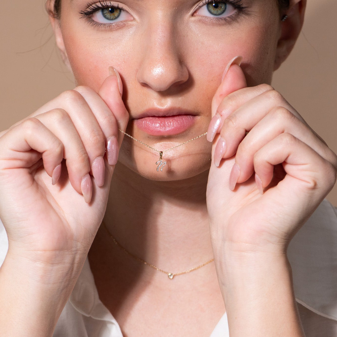Cursive Diamond Initial Necklace - N Necklaces Estella Collection #product_description# 18557 14k Diamond Gemstone #tag4# #tag5# #tag6# #tag7# #tag8# #tag9# #tag10# 14k Yellow Gold