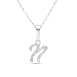 Cursive Diamond Initial Necklace - N Necklaces Estella Collection #product_description# 18557 14k Diamond Gemstone #tag4# #tag5# #tag6# #tag7# #tag8# #tag9# #tag10# 14k White Gold