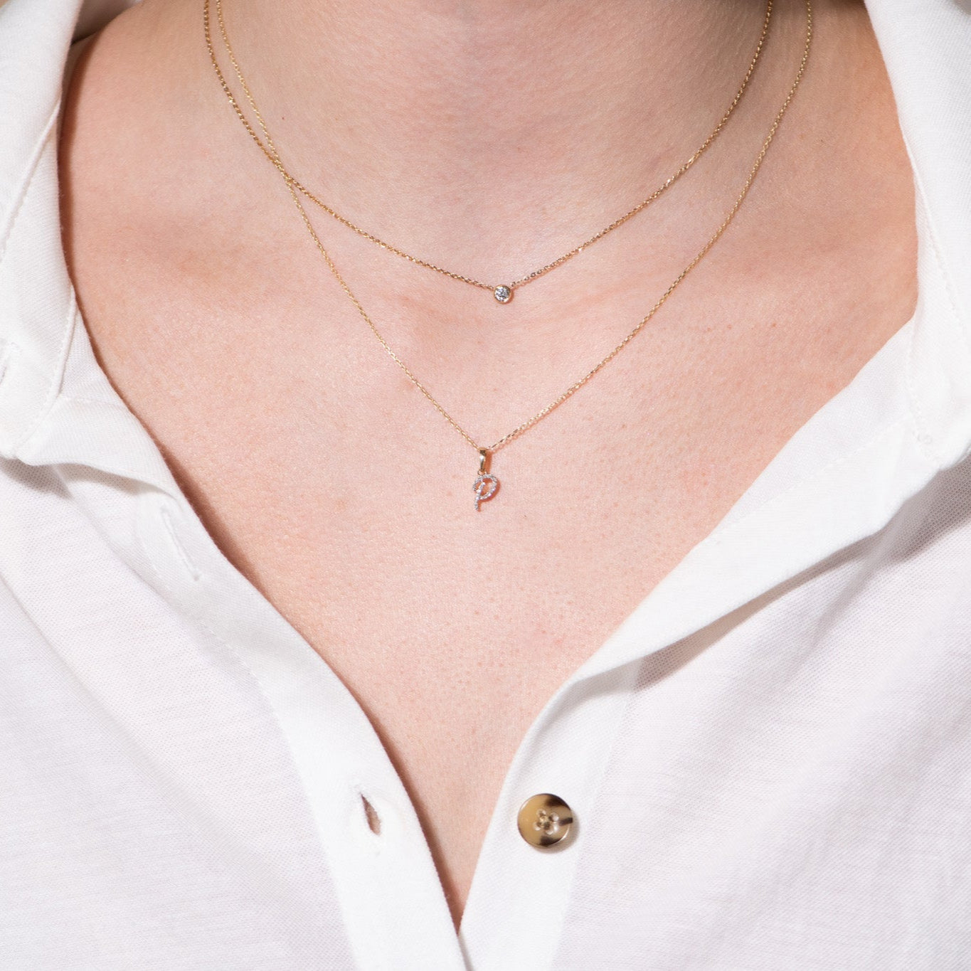Cursive Diamond Initial Necklace - P Necklaces Estella Collection #product_description# 18557 14k Diamond Gemstone #tag4# #tag5# #tag6# #tag7# #tag8# #tag9# #tag10# 14k Yellow Gold