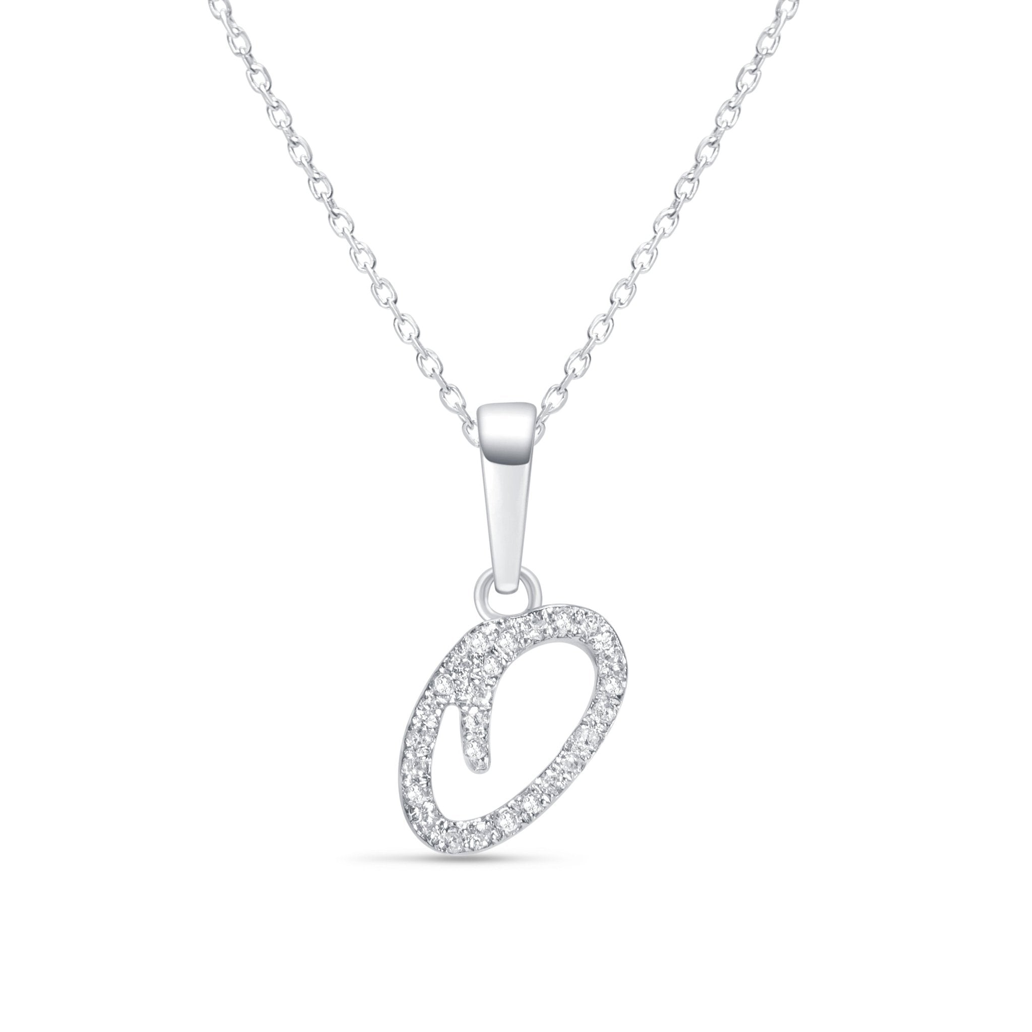 Cursive Diamond Initial Necklace - Q Necklaces Estella Collection #product_description# 18557 14k Diamond Gemstone #tag4# #tag5# #tag6# #tag7# #tag8# #tag9# #tag10# 14k White Gold