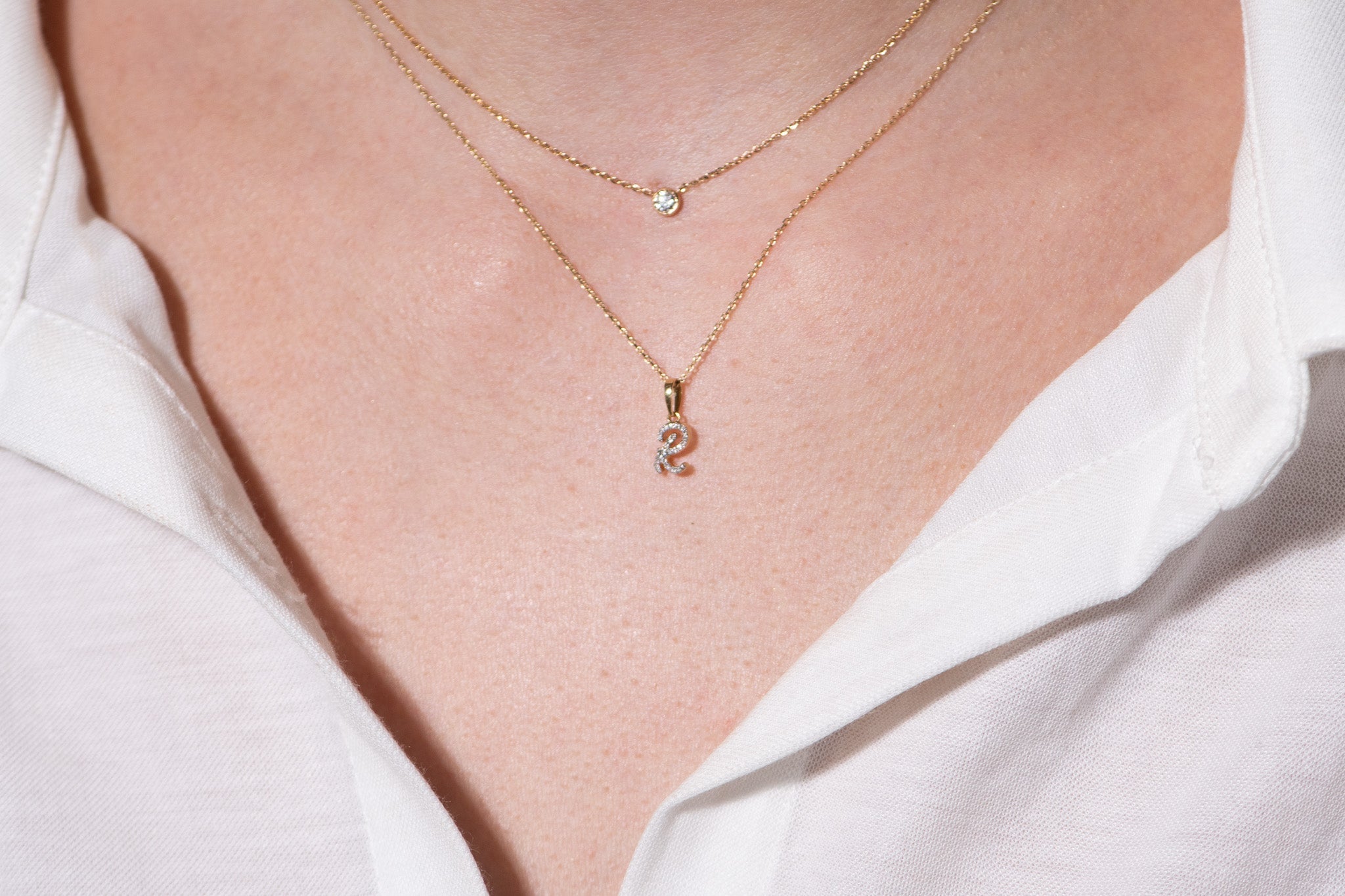Cursive Diamond Initial Necklace - R Necklaces Estella Collection #product_description# 18557 14k Diamond Gemstone #tag4# #tag5# #tag6# #tag7# #tag8# #tag9# #tag10# 14k Yellow Gold