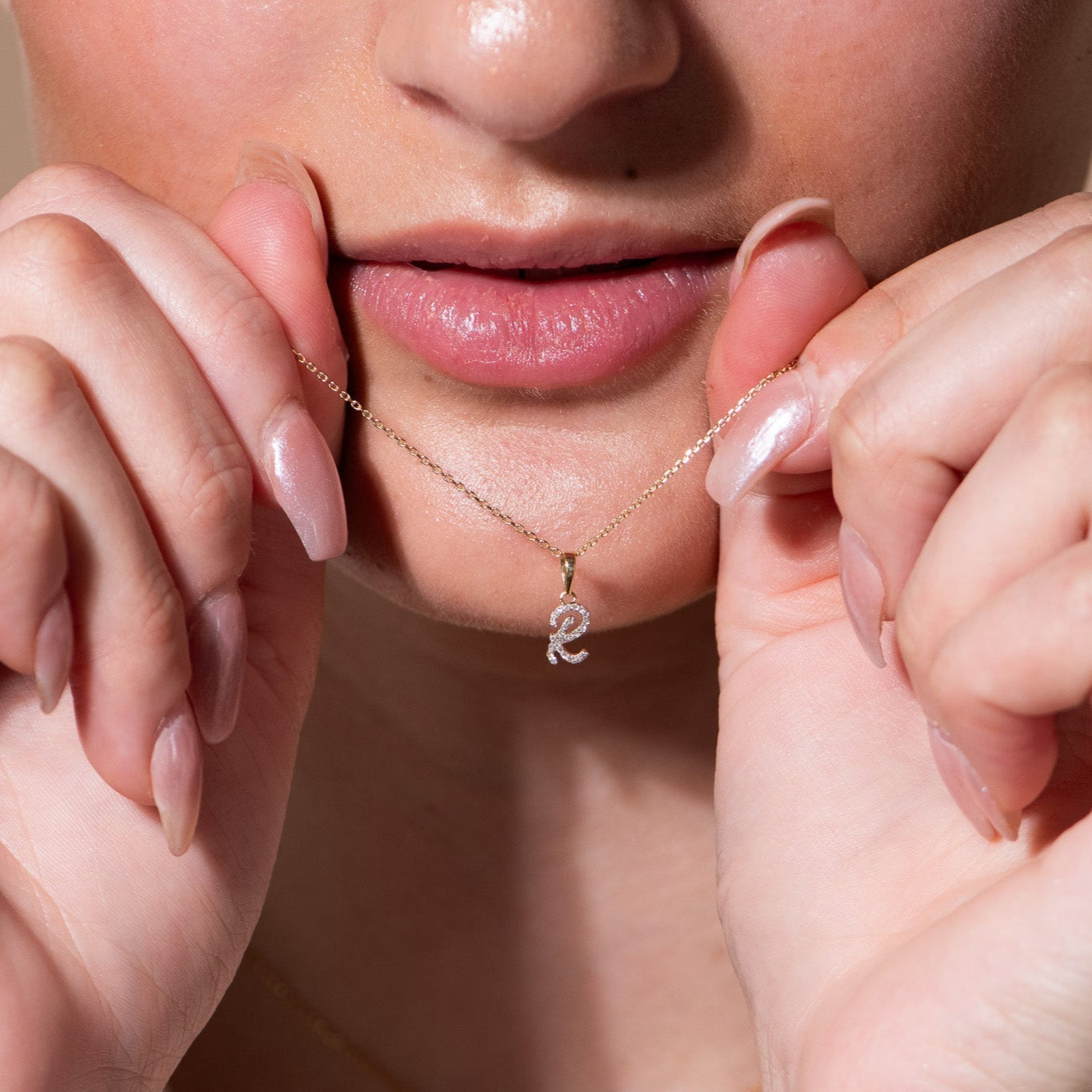 Cursive Diamond Initial Necklace - R Necklaces Estella Collection #product_description# 18557 14k Diamond Gemstone #tag4# #tag5# #tag6# #tag7# #tag8# #tag9# #tag10# 14k Yellow Gold
