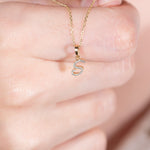 Cursive Diamond Initial Necklace - S Necklaces Estella Collection #product_description# 18557 14k Diamond Gemstone #tag4# #tag5# #tag6# #tag7# #tag8# #tag9# #tag10# 14k Yellow Gold