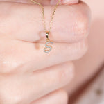 Cursive Diamond Initial Necklace - S Necklaces Estella Collection #product_description# 18557 14k Diamond Gemstone #tag4# #tag5# #tag6# #tag7# #tag8# #tag9# #tag10# 14k Yellow Gold