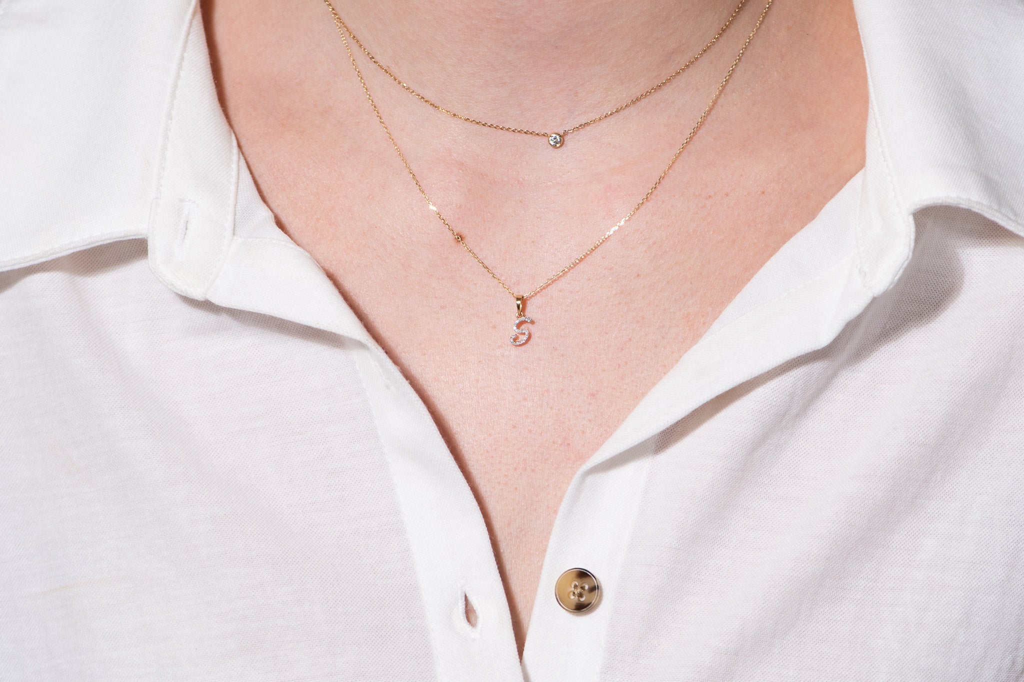 Cursive Diamond Initial Necklace - S Necklaces Estella Collection #product_description# 18557 14k Diamond Gemstone #tag4# #tag5# #tag6# #tag7# #tag8# #tag9# #tag10# 14k Yellow Gold