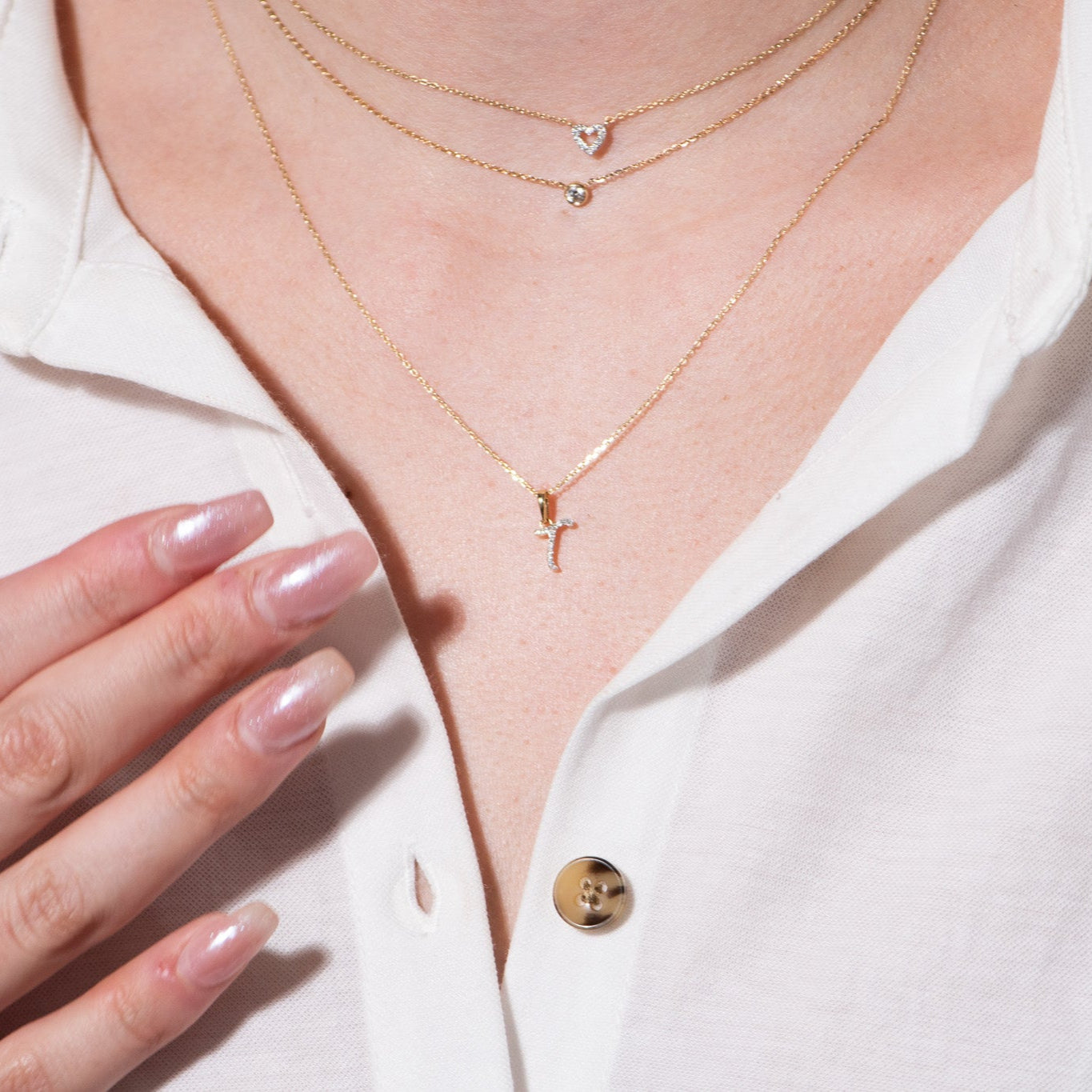 Cursive Diamond Initial Necklace - T Necklaces Estella Collection #product_description# 18557 14k Diamond Gemstone #tag4# #tag5# #tag6# #tag7# #tag8# #tag9# #tag10# 14k Yellow Gold