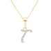 Cursive Diamond Initial Necklace - T Necklaces Estella Collection #product_description# 18557 14k Diamond Gemstone #tag4# #tag5# #tag6# #tag7# #tag8# #tag9# #tag10# 14k Yellow Gold