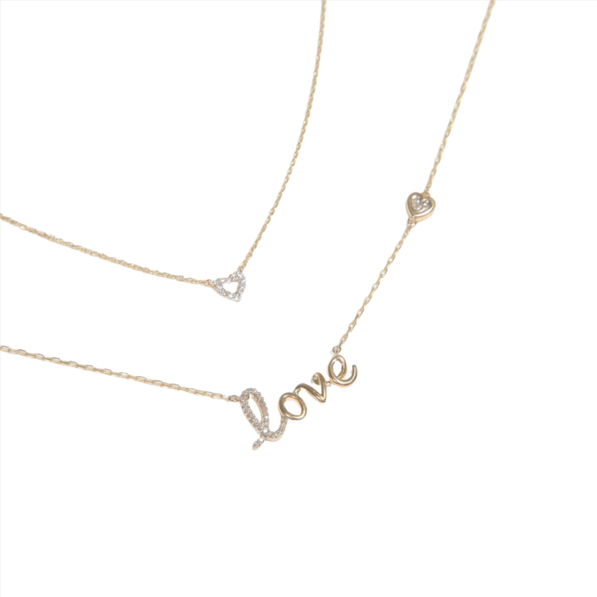 Diamond Love Necklace in Solid 14k Gold Necklaces Estella Collection #product_description# #tag4# #tag5# #tag6# #tag7# #tag8# #tag9# #tag10#