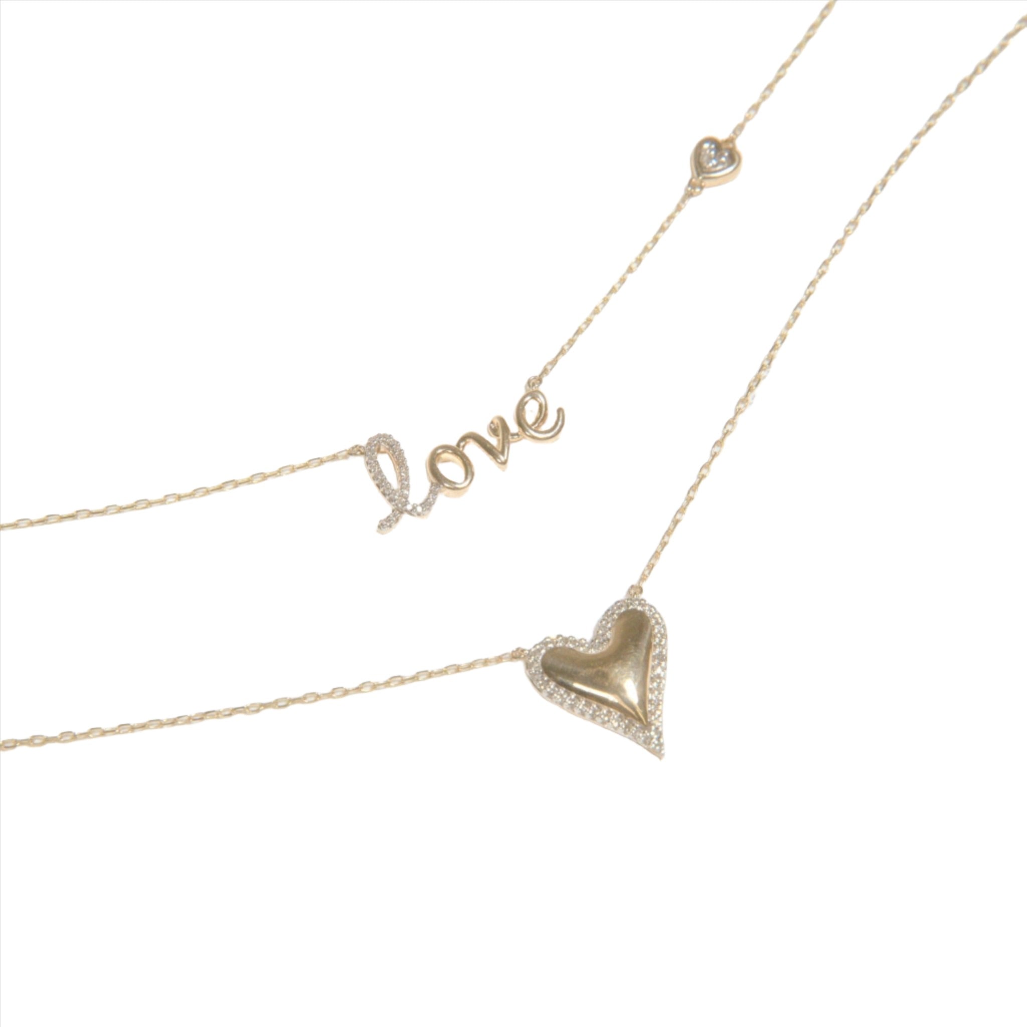 Diamond Love Necklace in Solid 14k Gold Necklaces Estella Collection #product_description# #tag4# #tag5# #tag6# #tag7# #tag8# #tag9# #tag10#