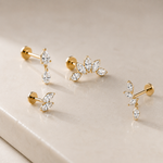 Helix Lotus Crawler Lab Grown Diamond Earring