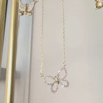 Diamond Butterfly Pendant Necklace in Solid 10k Yellow Gold