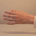 Diamond Love You Cursive Ring in Solid 14k Rose Gold